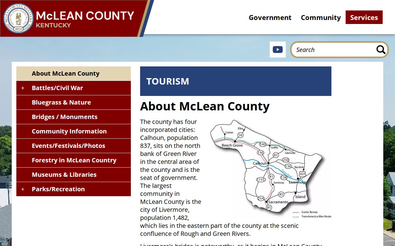McLean County community page used to orient Livermore arrest searches